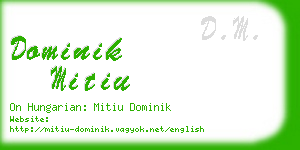 dominik mitiu business card